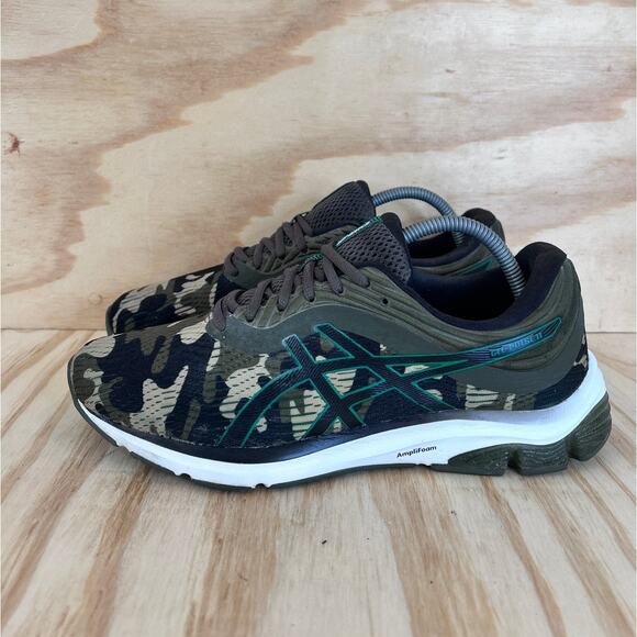 Asics - Gel-Pulse 11 "Camo - Running Shoes - Green - Men's - 9.5 - 1011A550 - Picture 3 of 9